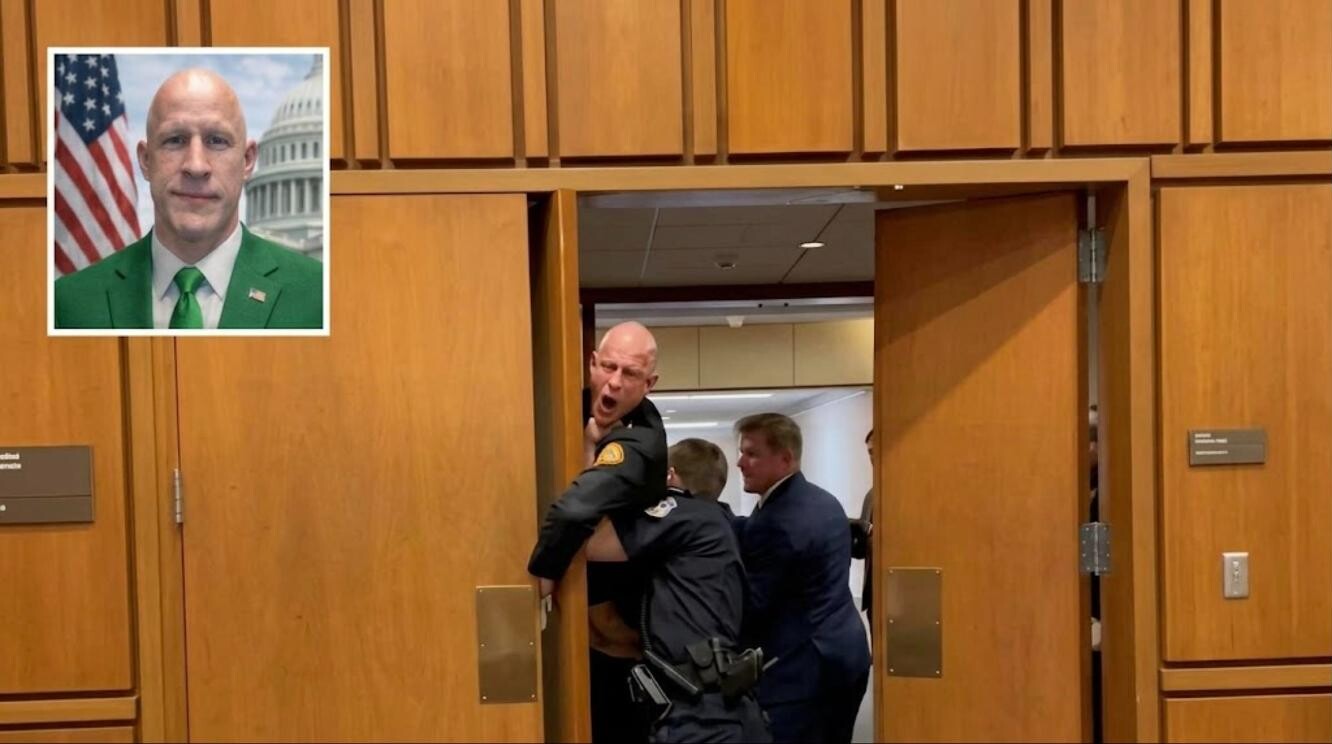 Brian McGinnis was dragged out of a Senate hearing with a broken arm ...