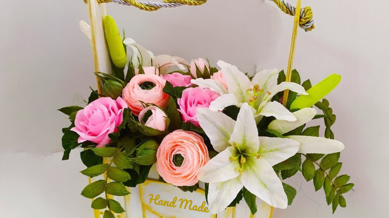 Handmade paper flower box gift tutorial