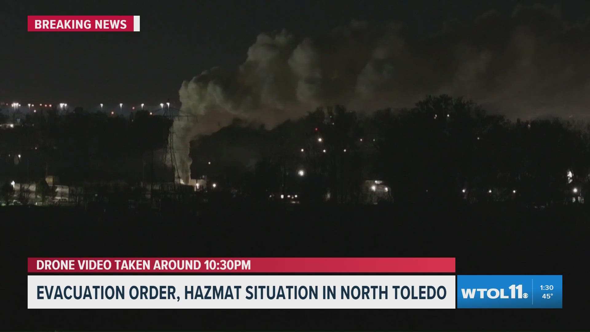 1 a.m. report: Toledo hazmat situation from Sterling Pipe & Tube