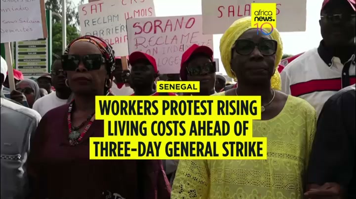 Senegalese workers protest rising living costs ahead of three-day ...