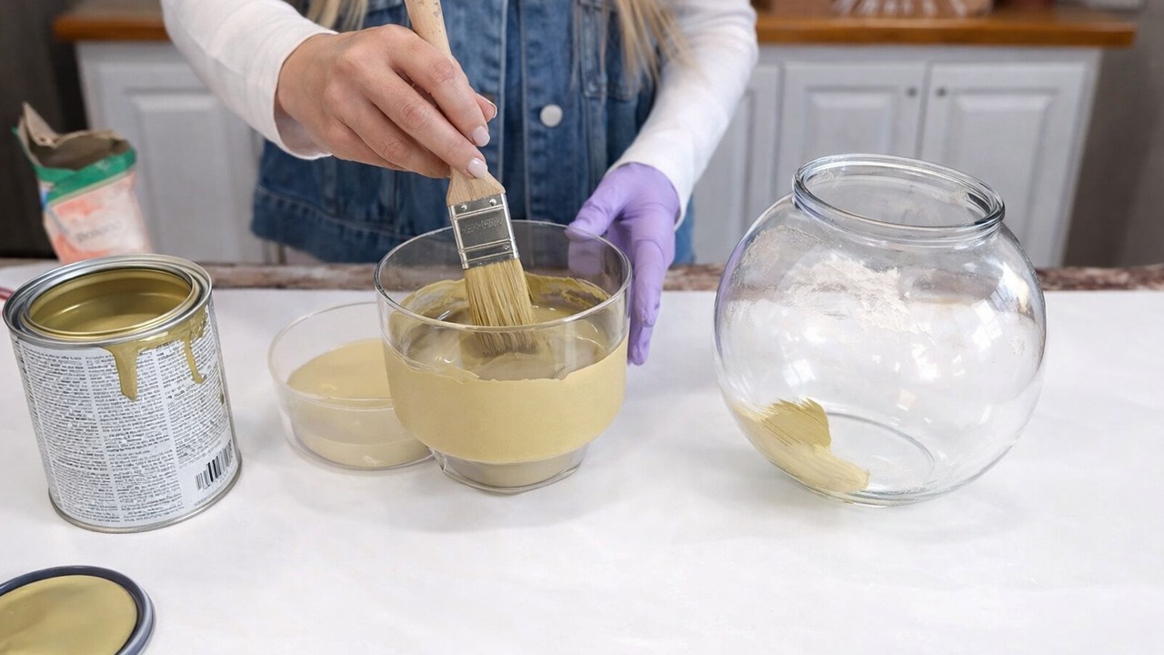 Making Pottery Barn-style home decor with Dollar Tree supplies