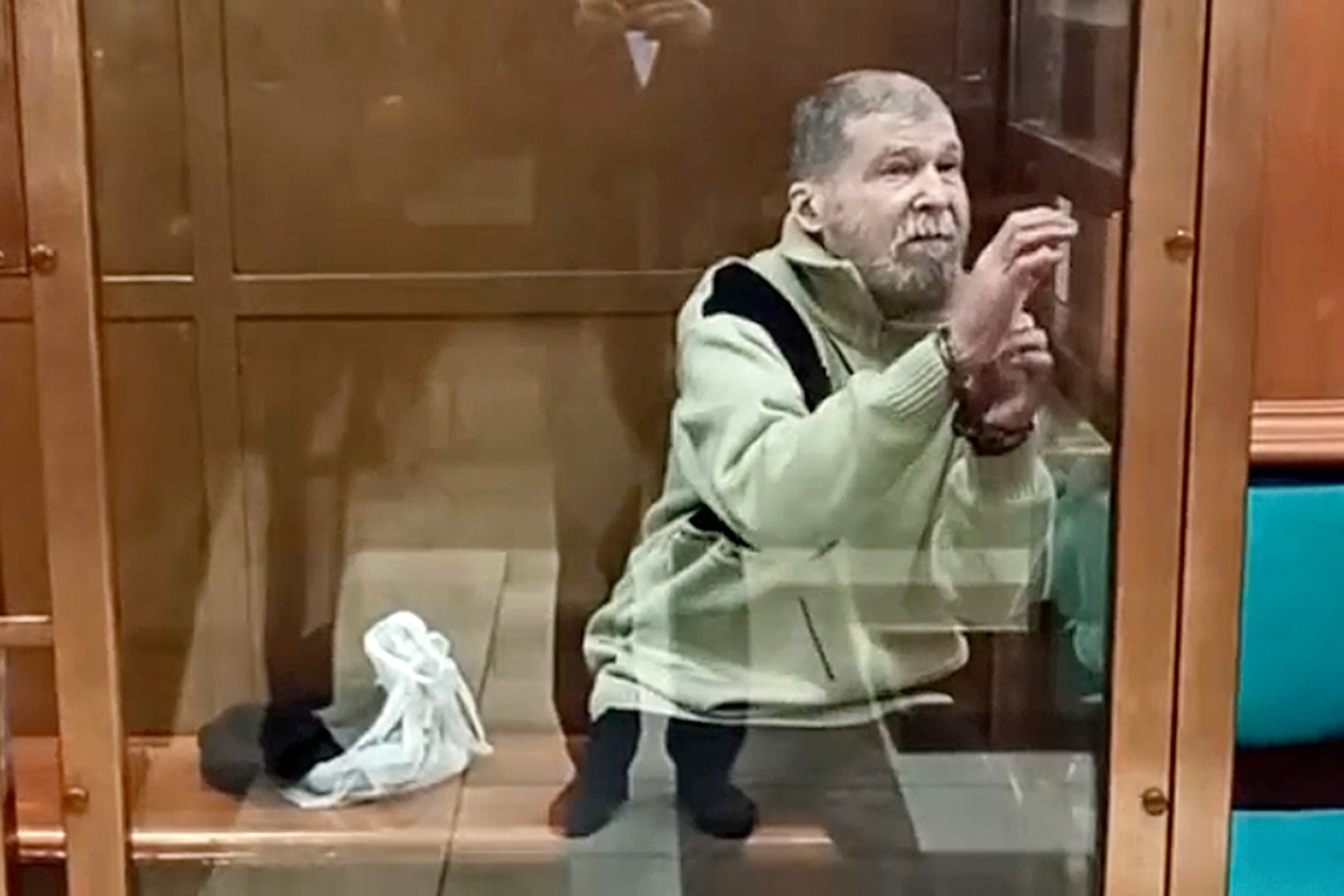 Moscow City Court Press Service via AP - PHOTO: In this Oct. 7, 2024 file photo taken from video released by the Moscow City Court Press Service, Stephen Hubbard, a U.S. citizen accused of fighting as a mercenary in Ukraine against Russia stands in a glass cage during a court session in Moscow.