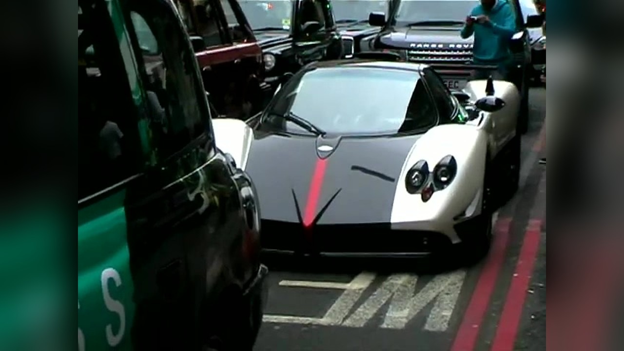 Supercars drive through London in a sound compilation