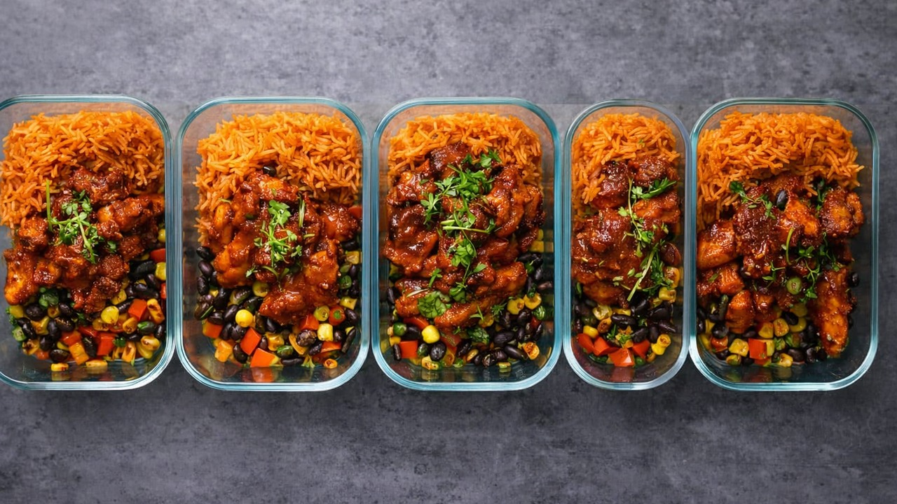 Five meal prep portions for a total budget of $25