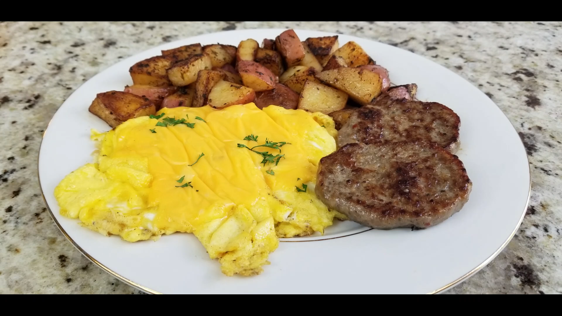 Cooking a full diner style breakfast on the griddle