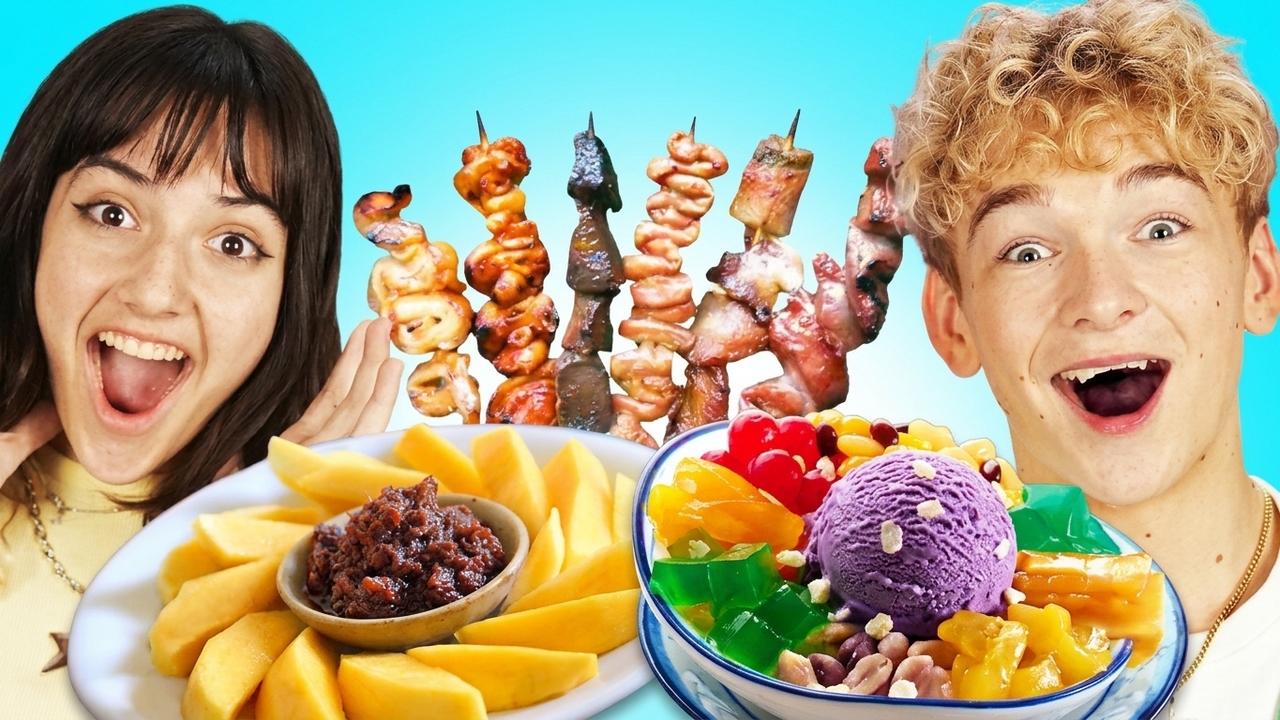 American teens try Filipino street food for the first time!