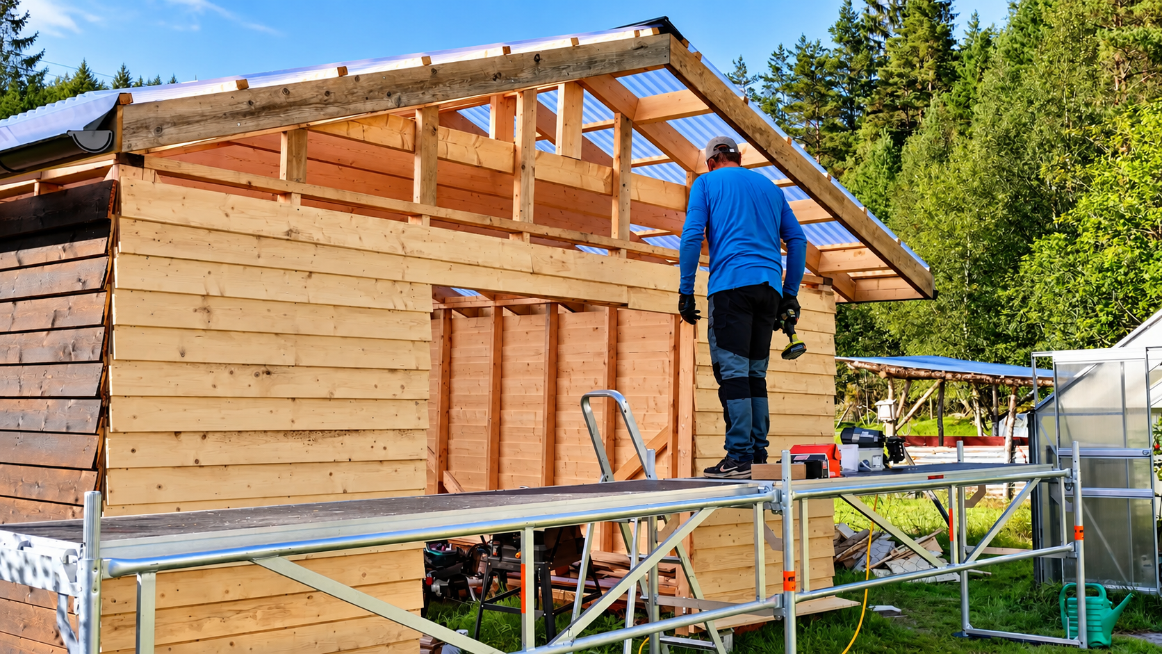 Building the final wall and gates for our Norwegian farm shed wasn't as ...