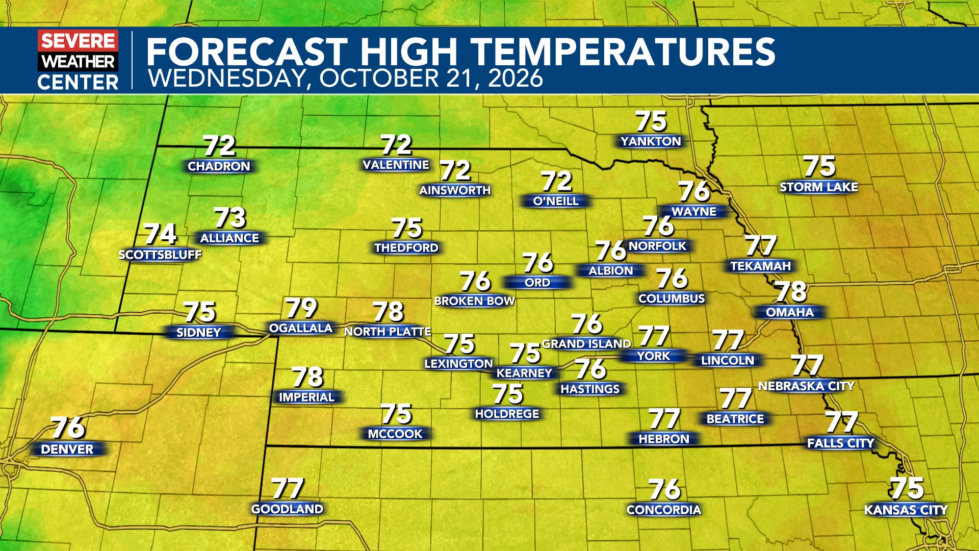 Beautiful fall weather through Friday, then rain and cooler air return ...
