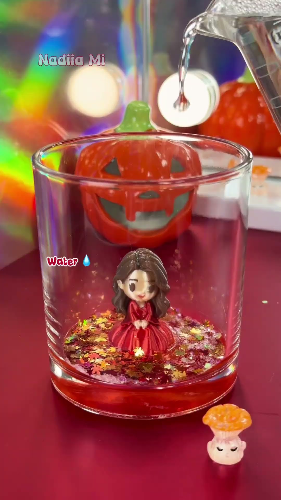 Make a stunning 3D miniature candle with floating glitter | Step-by ...