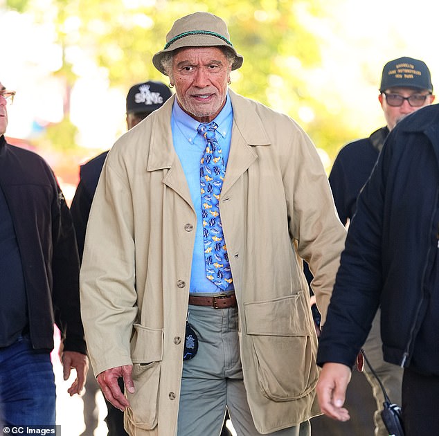 Dwayne Johnson unrecognizable as elderly man on 'Lizard Music' set