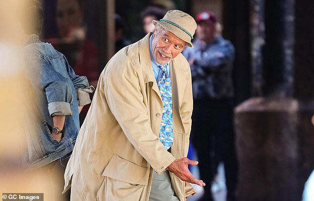 Dwayne Johnson unrecognizable as elderly man on 'Lizard Music' set