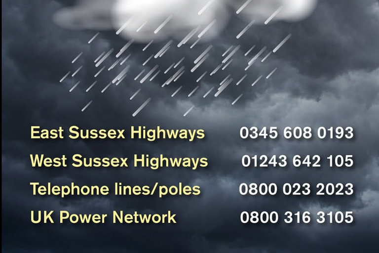 East Sussex Police issue weather warning and expect to see disruptions