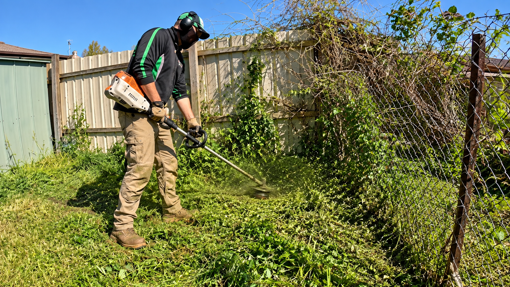Using a different mowing method to save two hours on a lawn care job