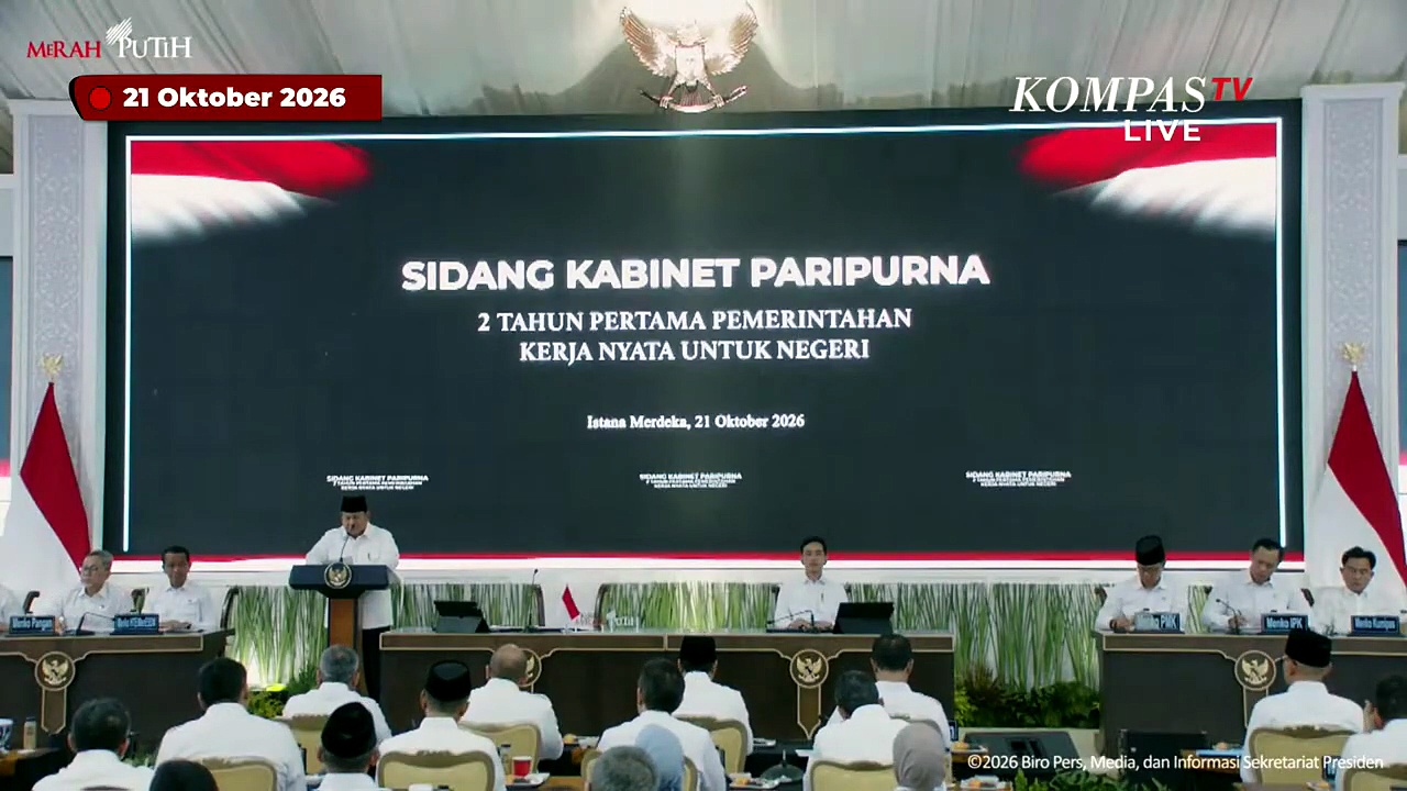[Full] Pidato Presiden Prabowo pimpin sidang kabinet 2 tahun ...