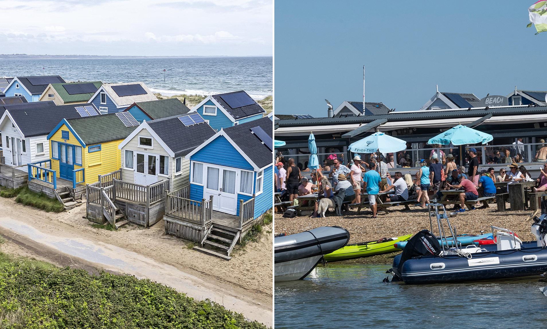 Owners of Britain's most expensive beach huts accuse restaurant of ...