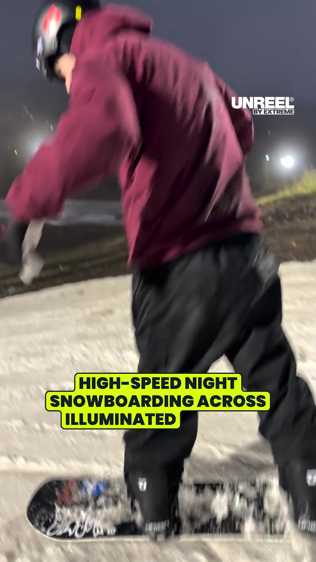 Night snowboarding insanity: Big air kicker spins & high-speed park laps!