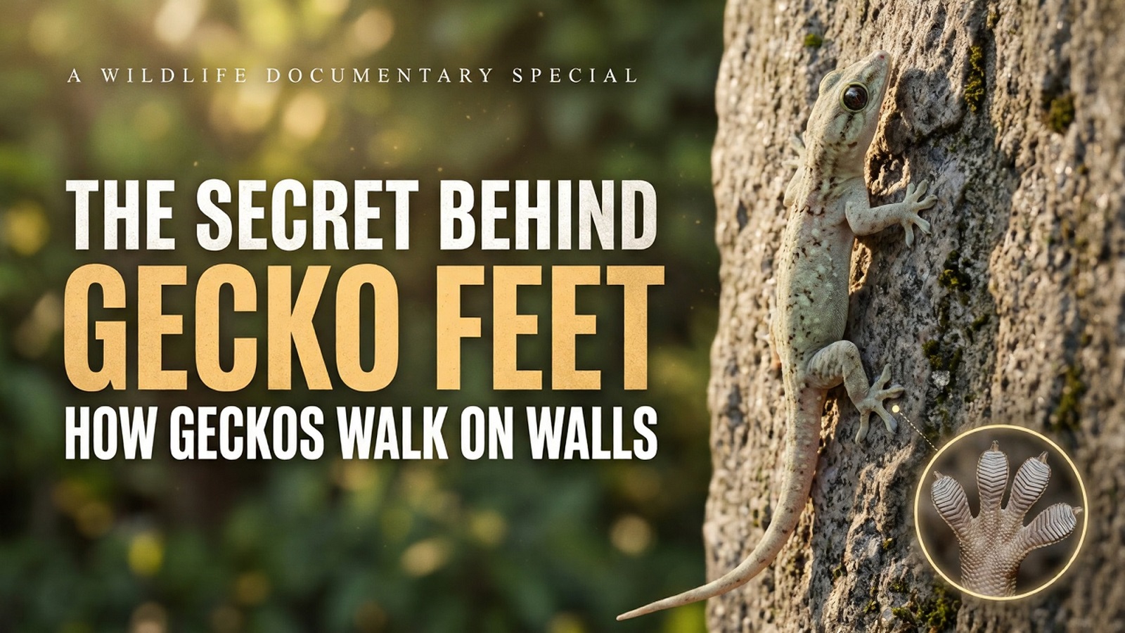 Gecko feet - climbing wonder of nature