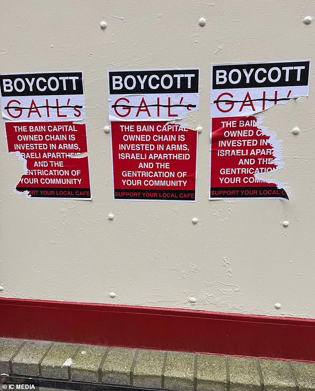 Gail's new bakery in Brixton is targeted in anti-Israel protest as ...