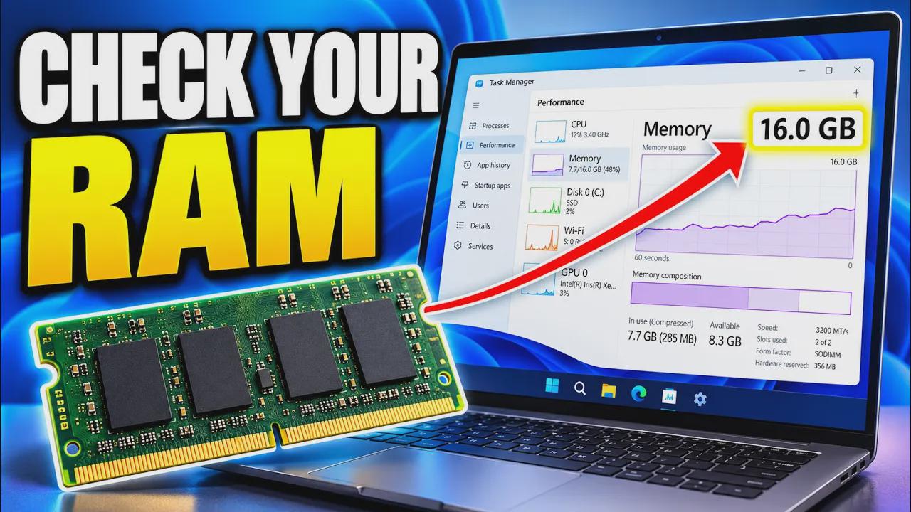 How to check RAM on laptop