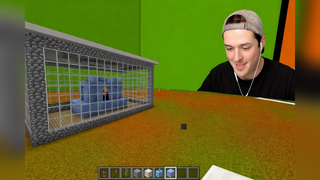 BeckBroJack protects a Minecraft bunker with ice and sprinklers