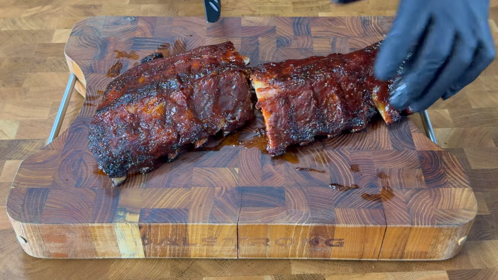 Baby back ribs cook with simple seasoning, smoke and a quick wrap