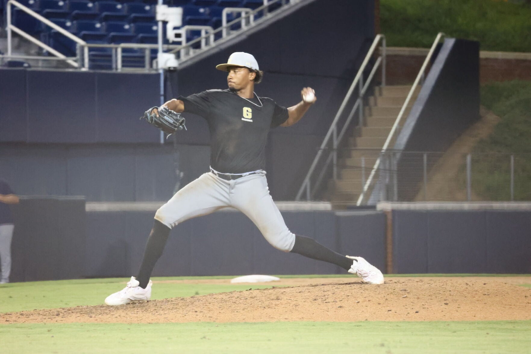 Teagan Leach is back on the mound again and pounding away