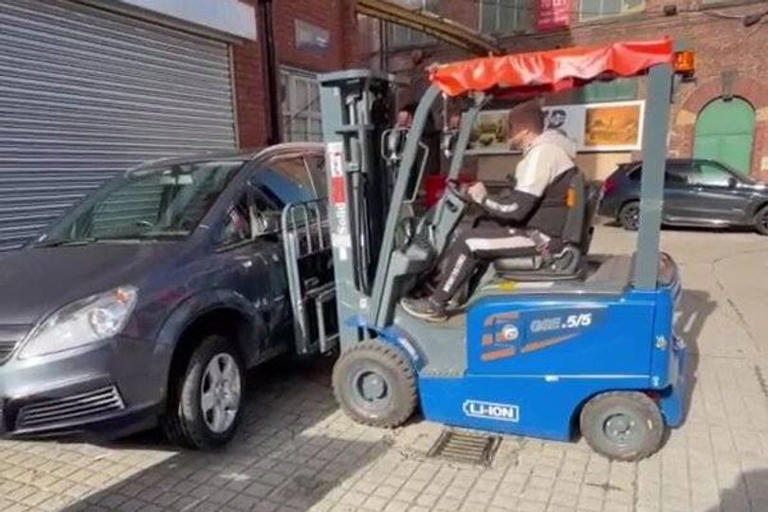 Business owner takes drastic action with forklift after gym users block ...