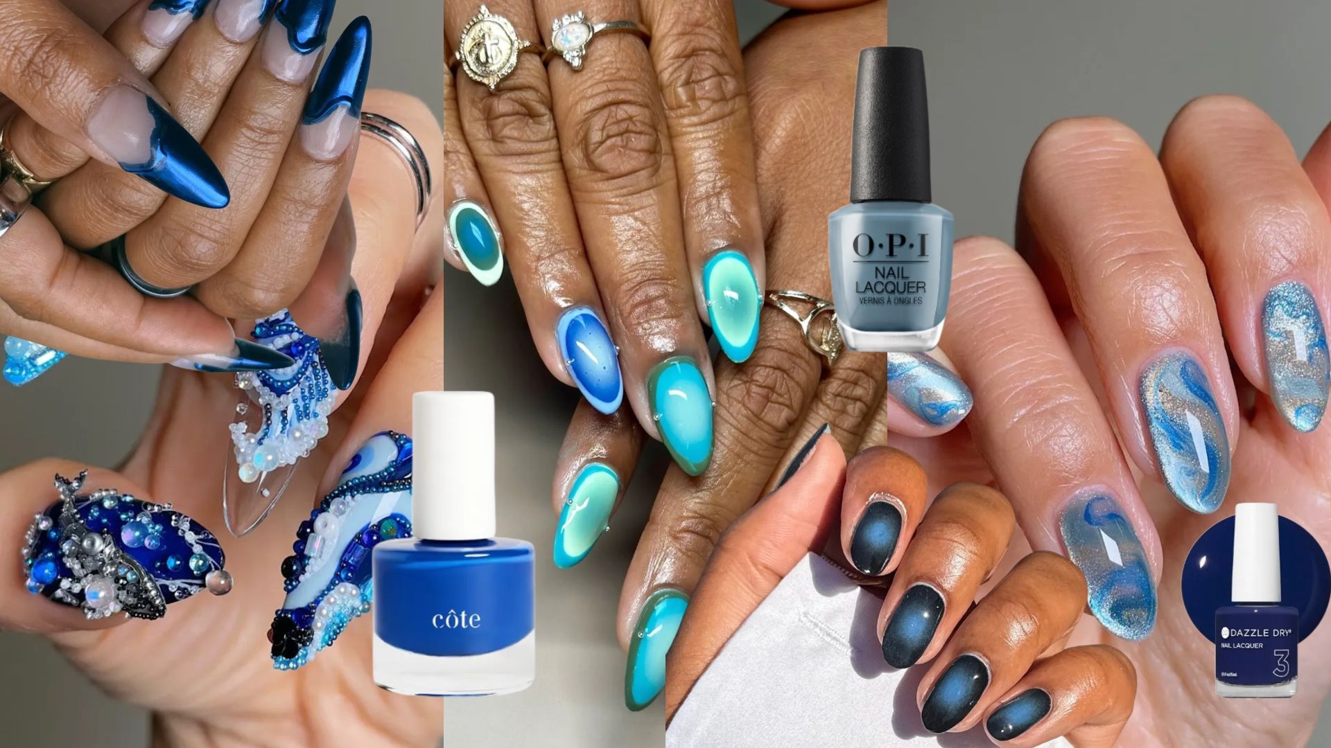 15 stylish blue nail designs to try for fall, from baby blue to cobalt