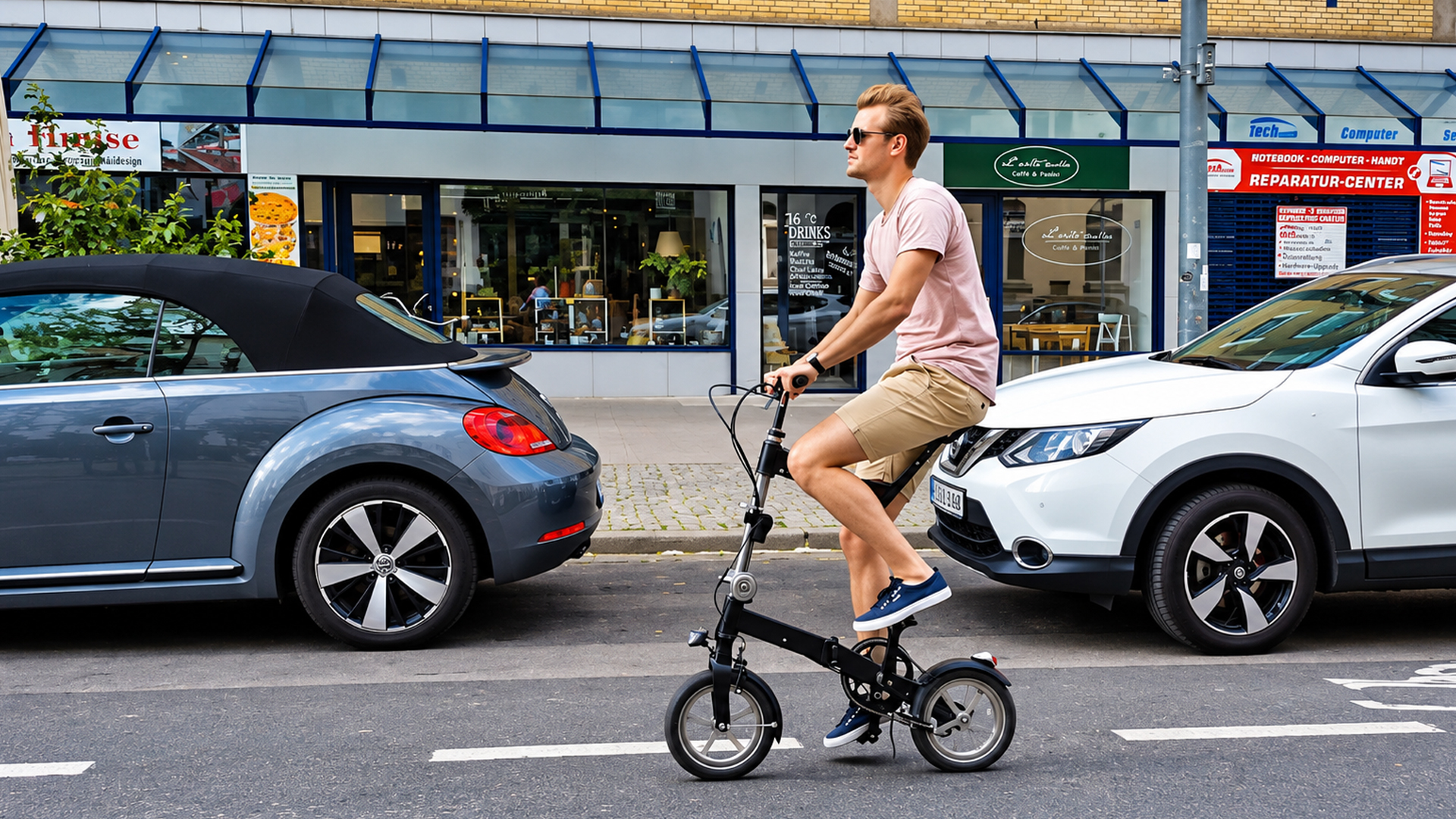 Unusual bicycles with folding wheels and creative riding designs