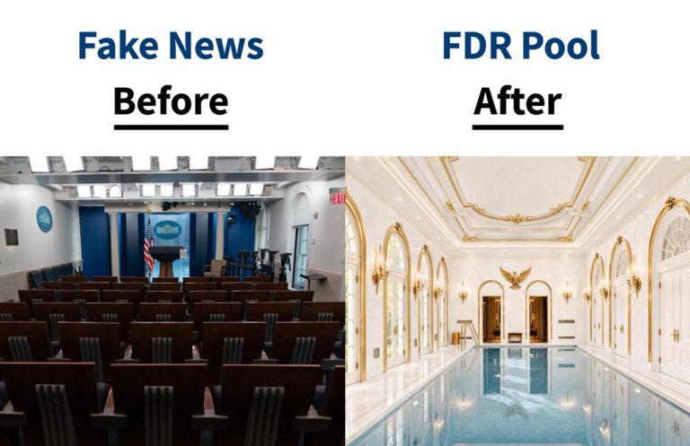 Trump sought to replace White House briefing room with swimming pool — NYT