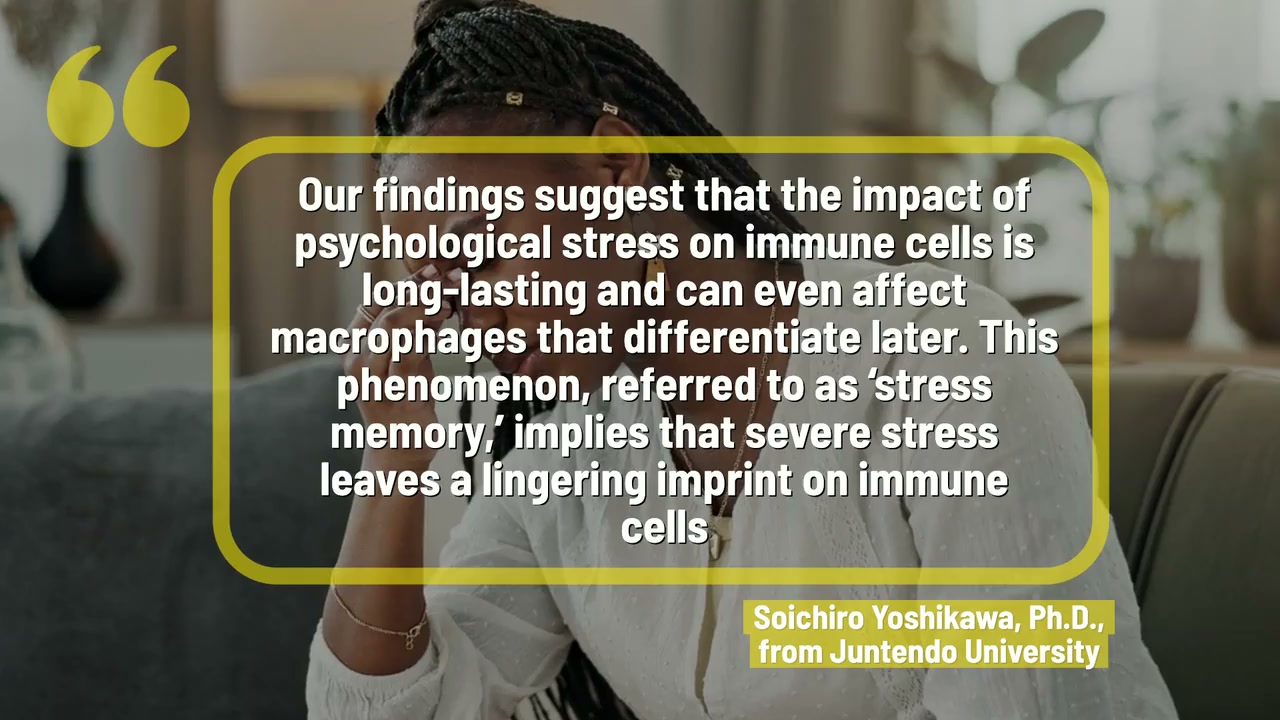 Psychological stress weakens immunity for up to a week