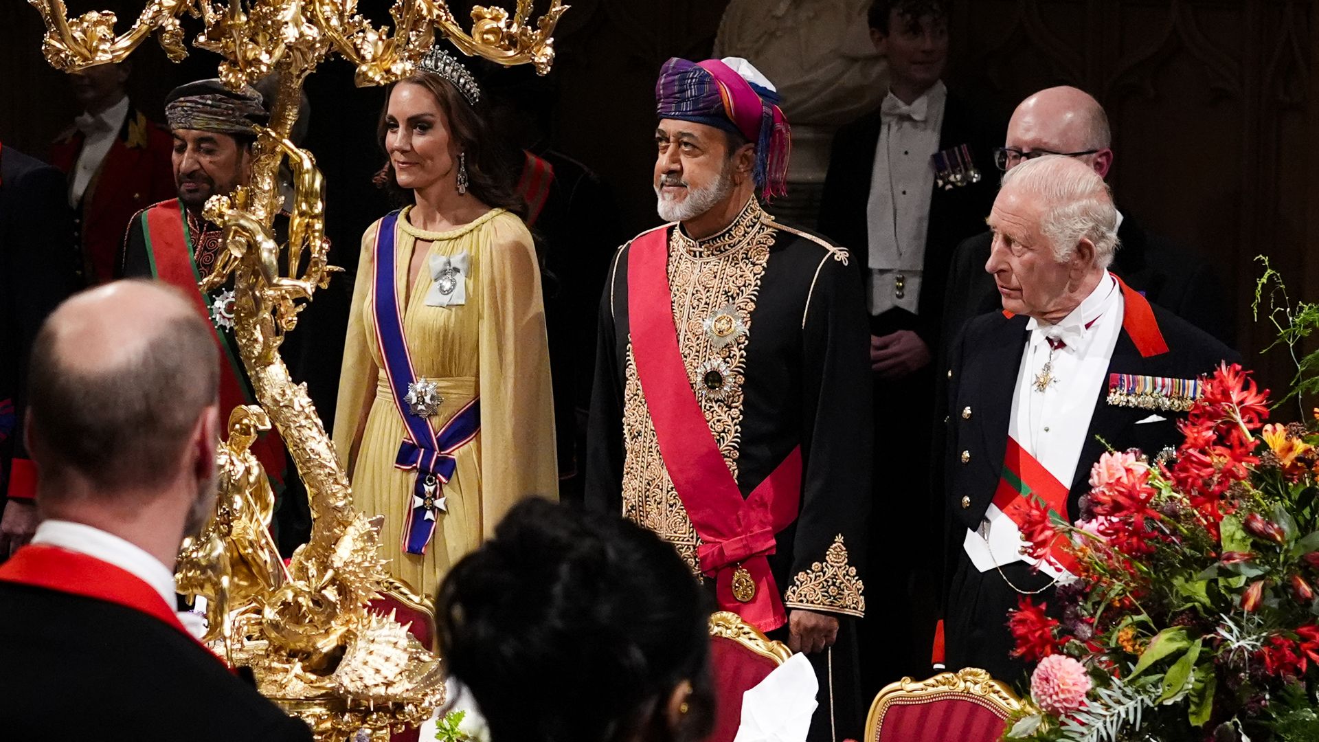 La gran noche de los Windsor junto al sultán de Omán: del menú typical ...