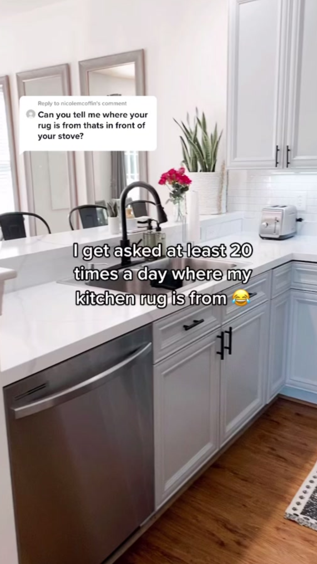 The unexpected kitchen transformation with a simple rug