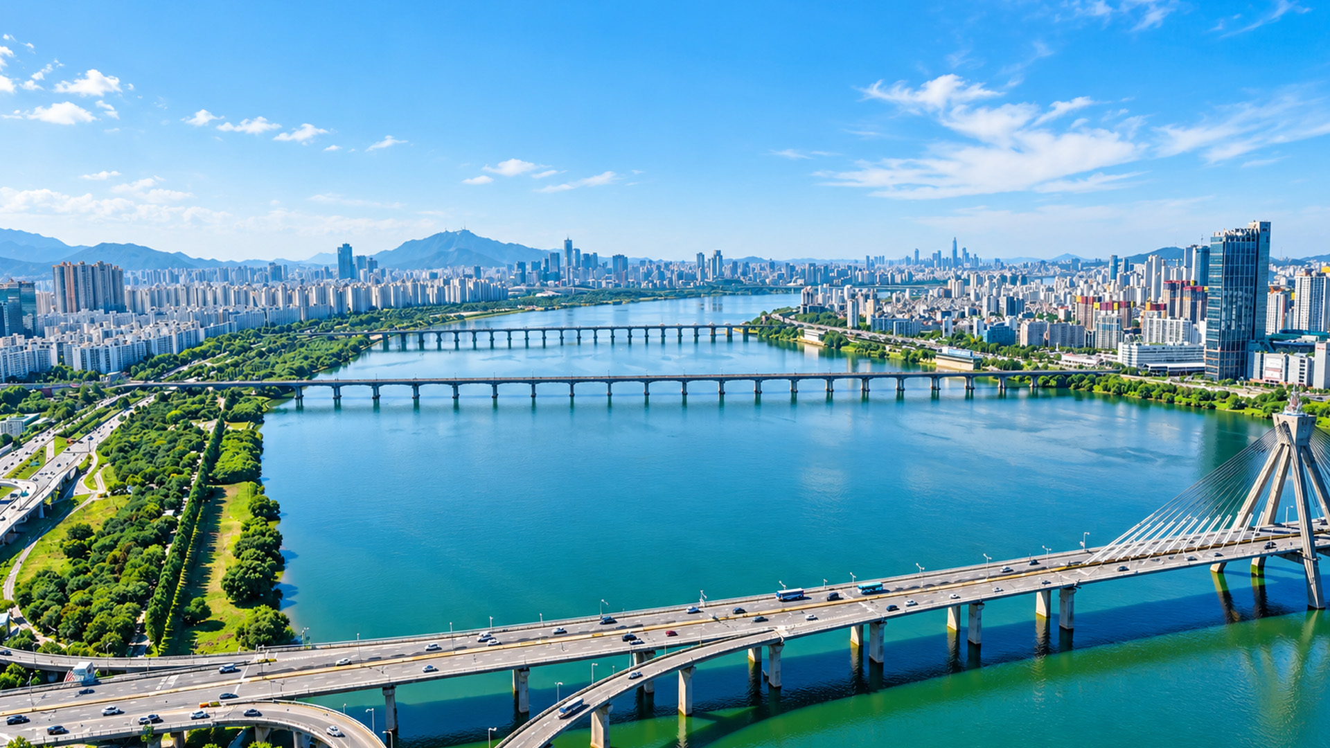 The wide river running through South Korea's capital
