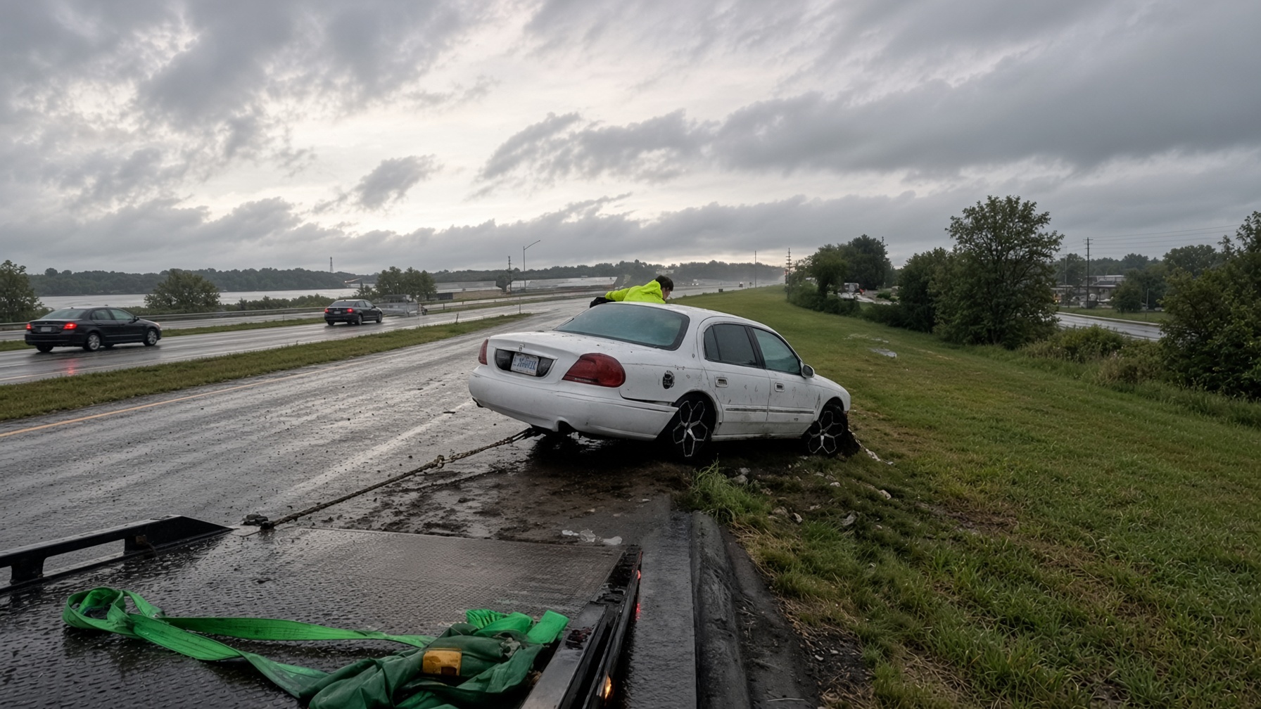 Car loses control