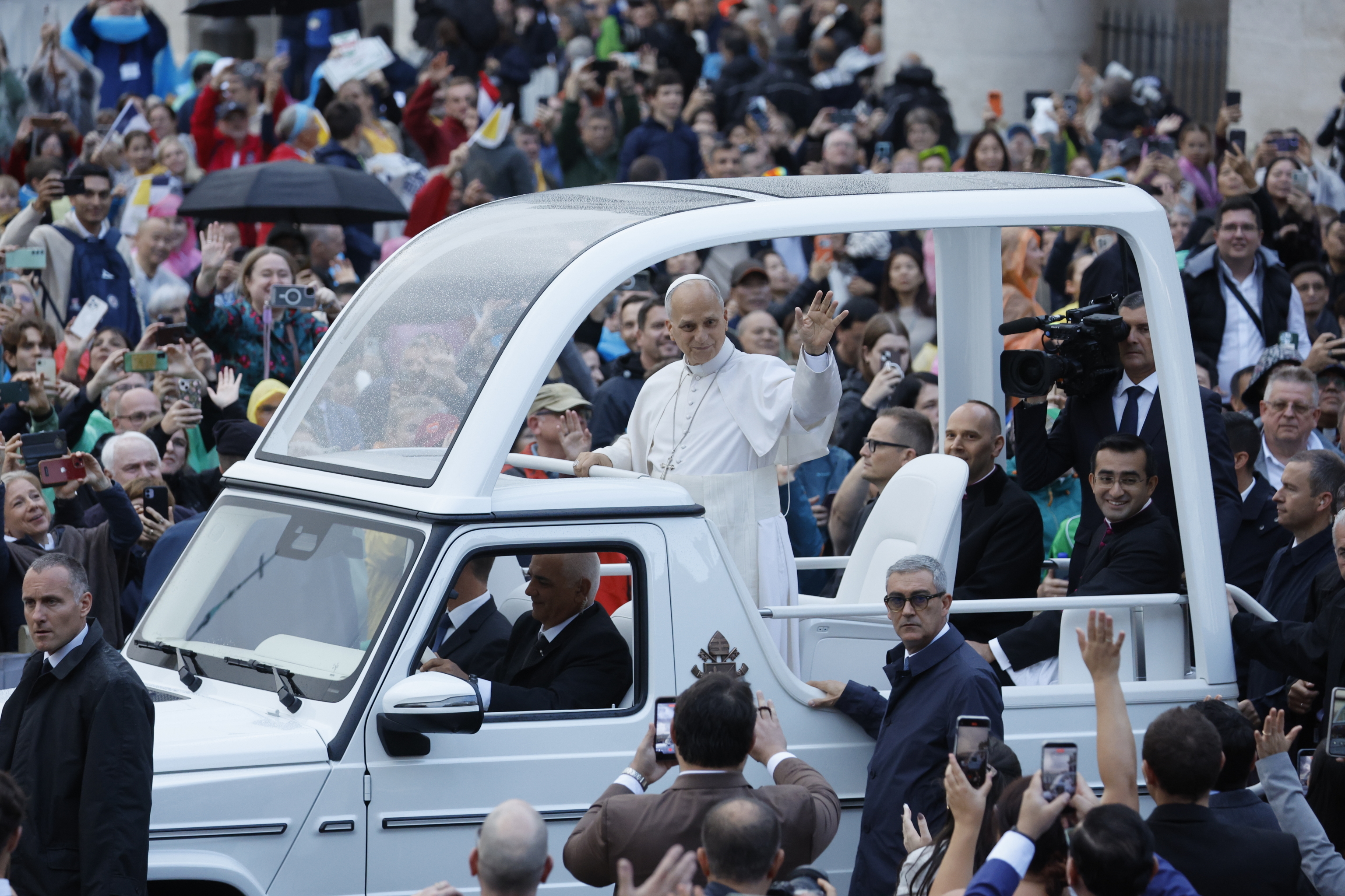 Pope Leo XIV in St Peter's Square for general audience, eight days ...