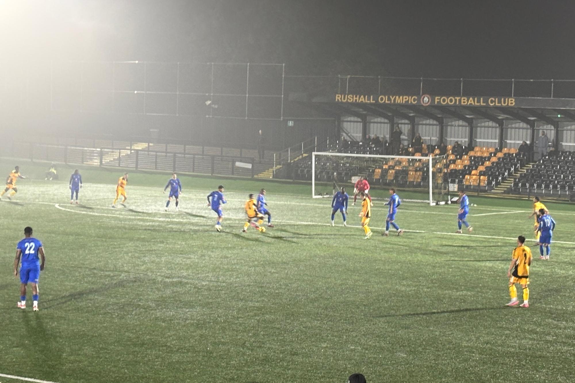 No joy for Leamington on a wet night in Walsall as Rushall Olympic triumph