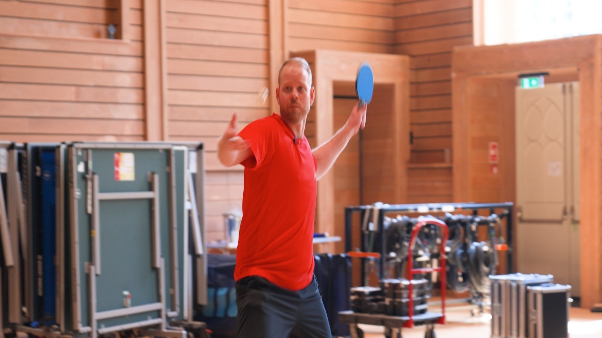 Longest table tennis serve - 18.485 metres by Otto Tennilä