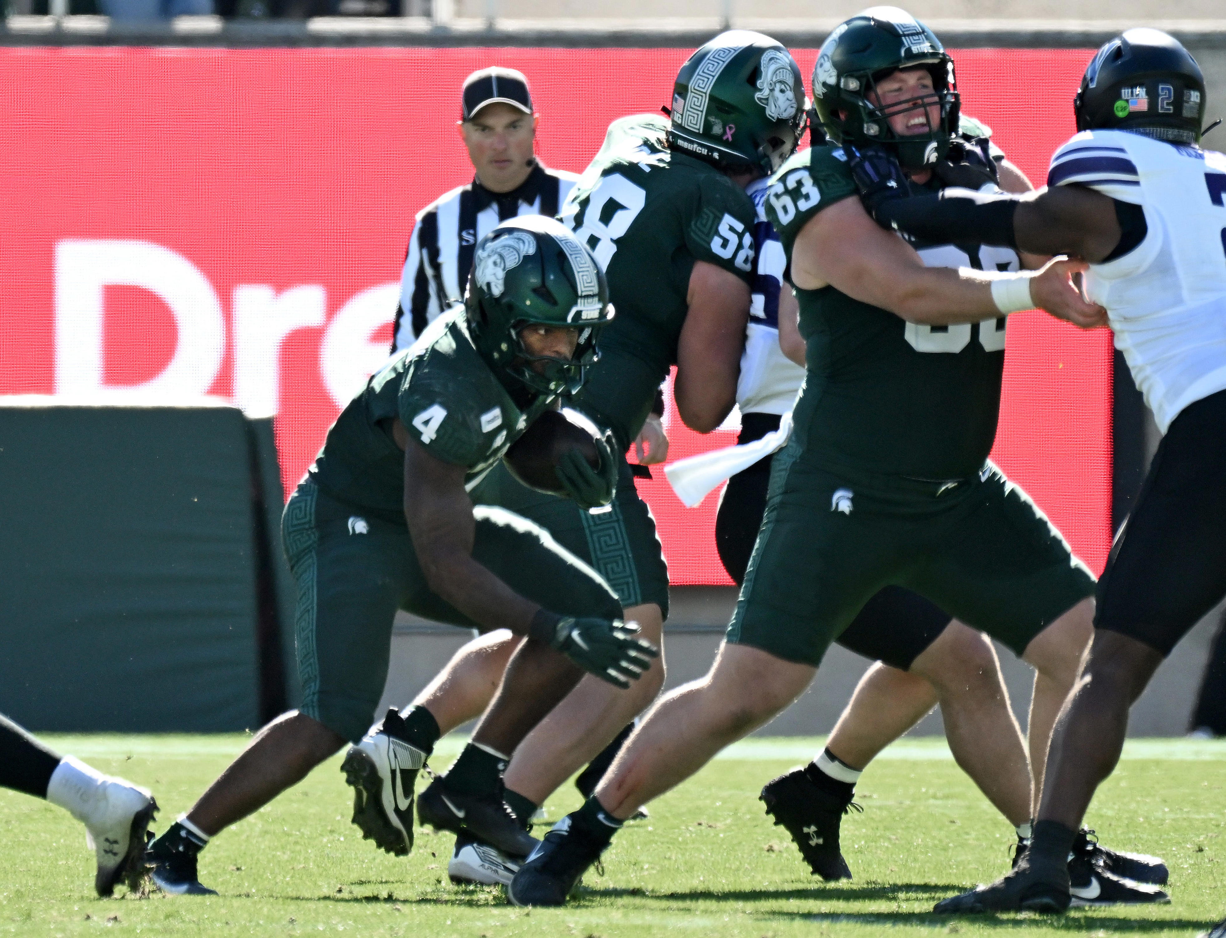 Michigan State football offensive line has shown promise even in defeat
