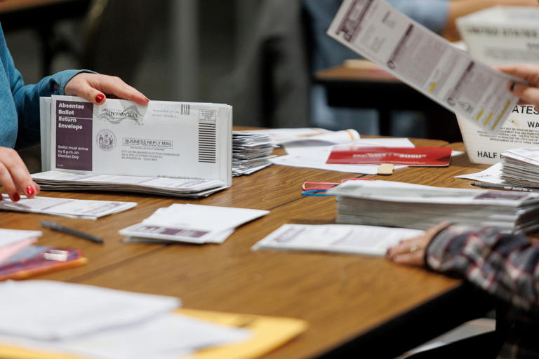 In Wisconsin, voters cast early in-person ballots as distrust in the ...
