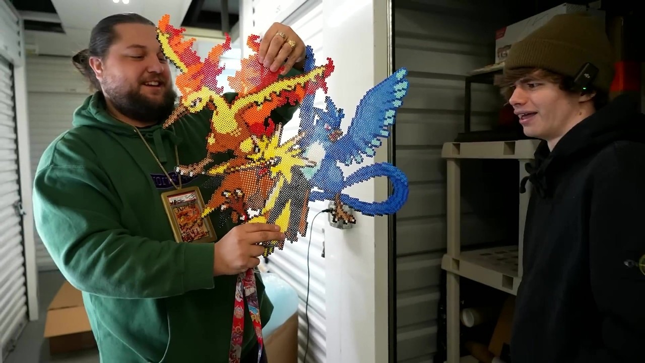 Billy shows Connor a storage locker with Charizard and Mewtwo cards