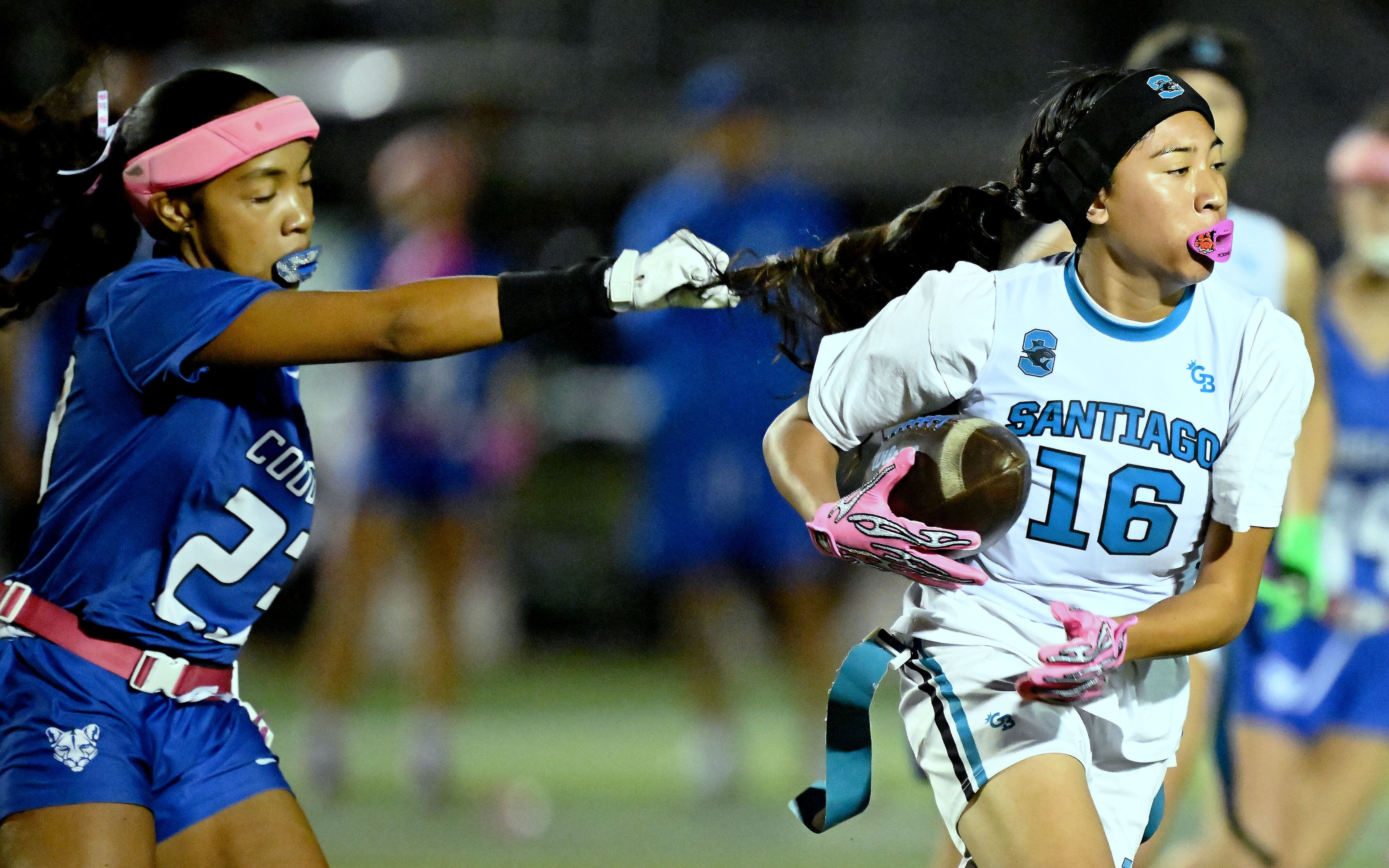 Beaumont girls flag football team beats Santiago in Division 1 playoff ...