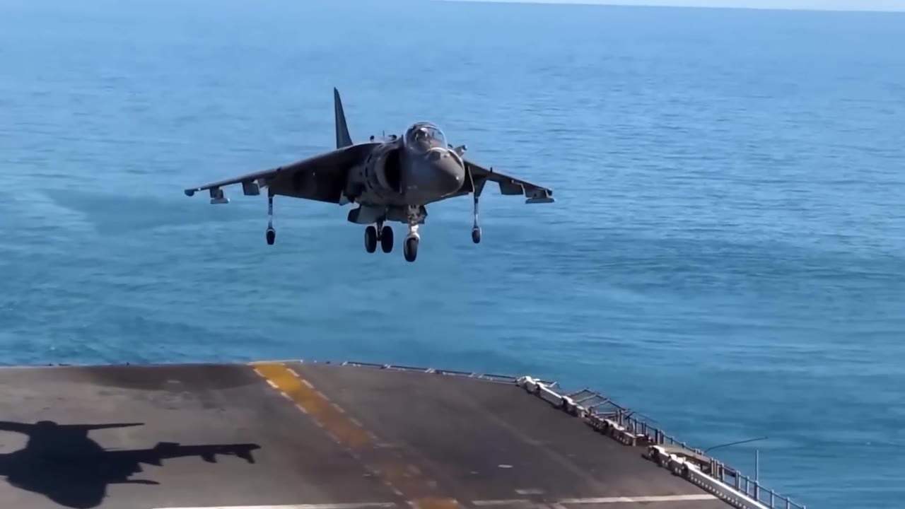 Watch a 33,500-pound US Marine Corps F-35B stealth fighter hover in midair