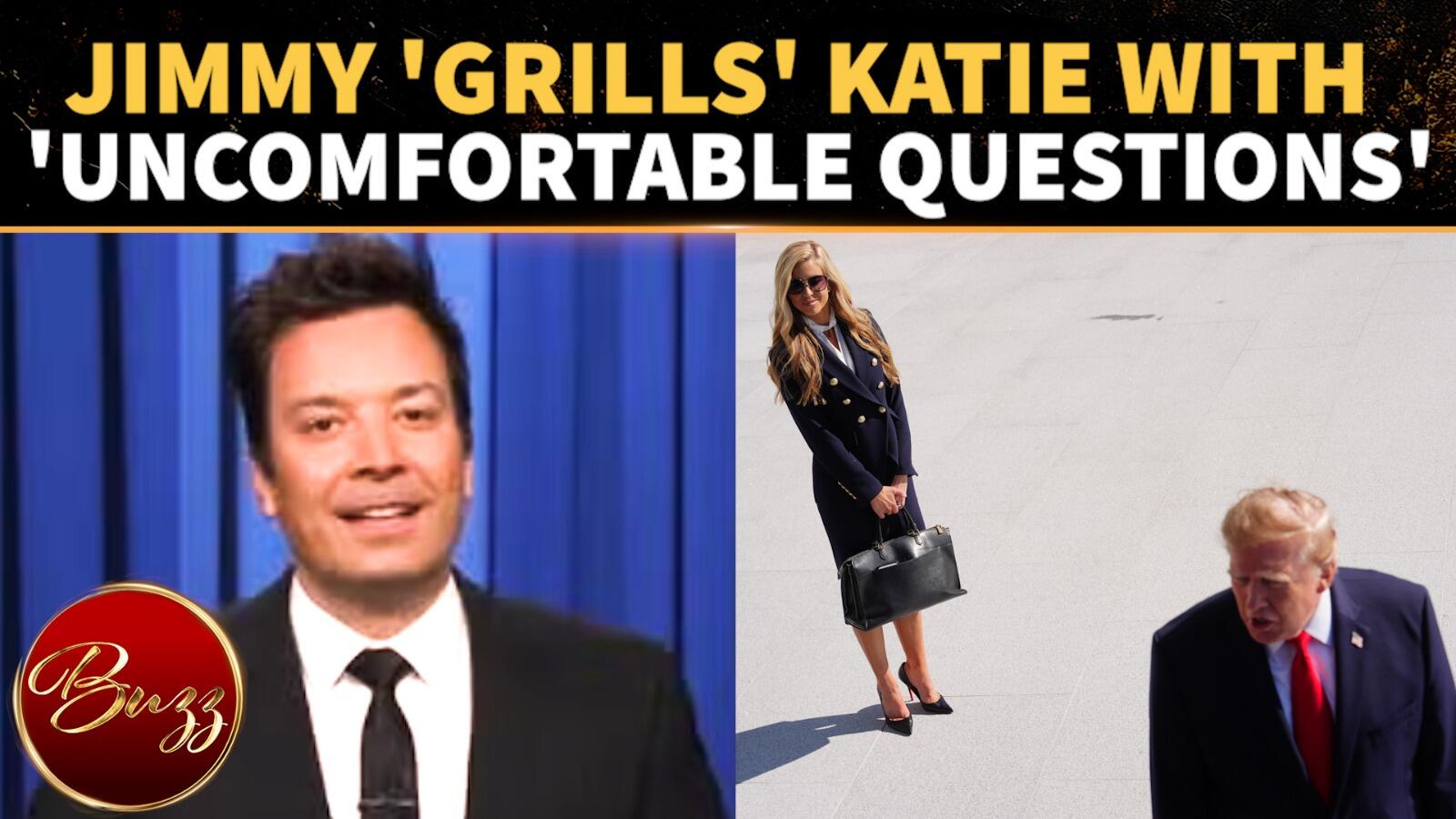 Jimmy Fallon grills 'fired' Katie Zacharia in mock interview