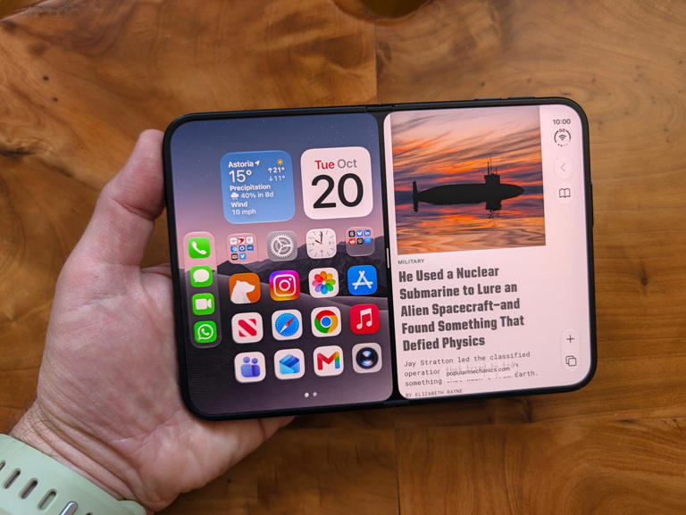 The iPhone duo feels like the future of foldable phones. Its matte ...