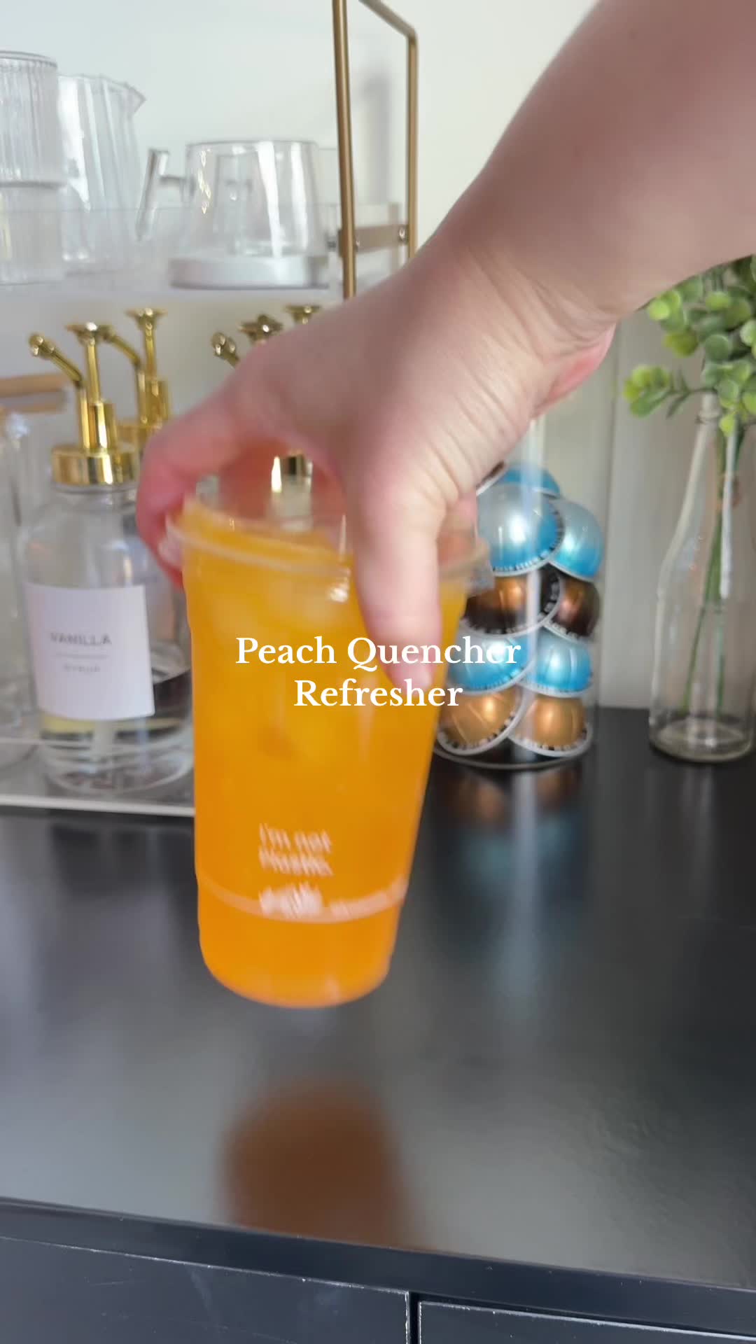 Easy homemade peach quencher refresher