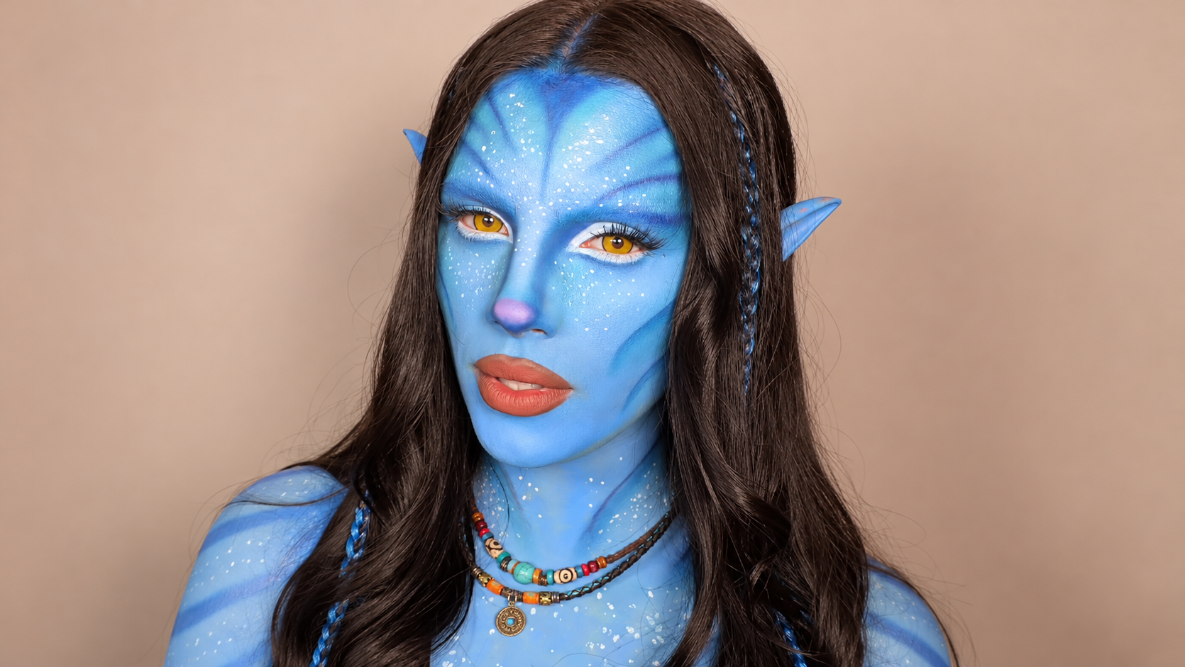 Halloween makeup challenge: Avatar