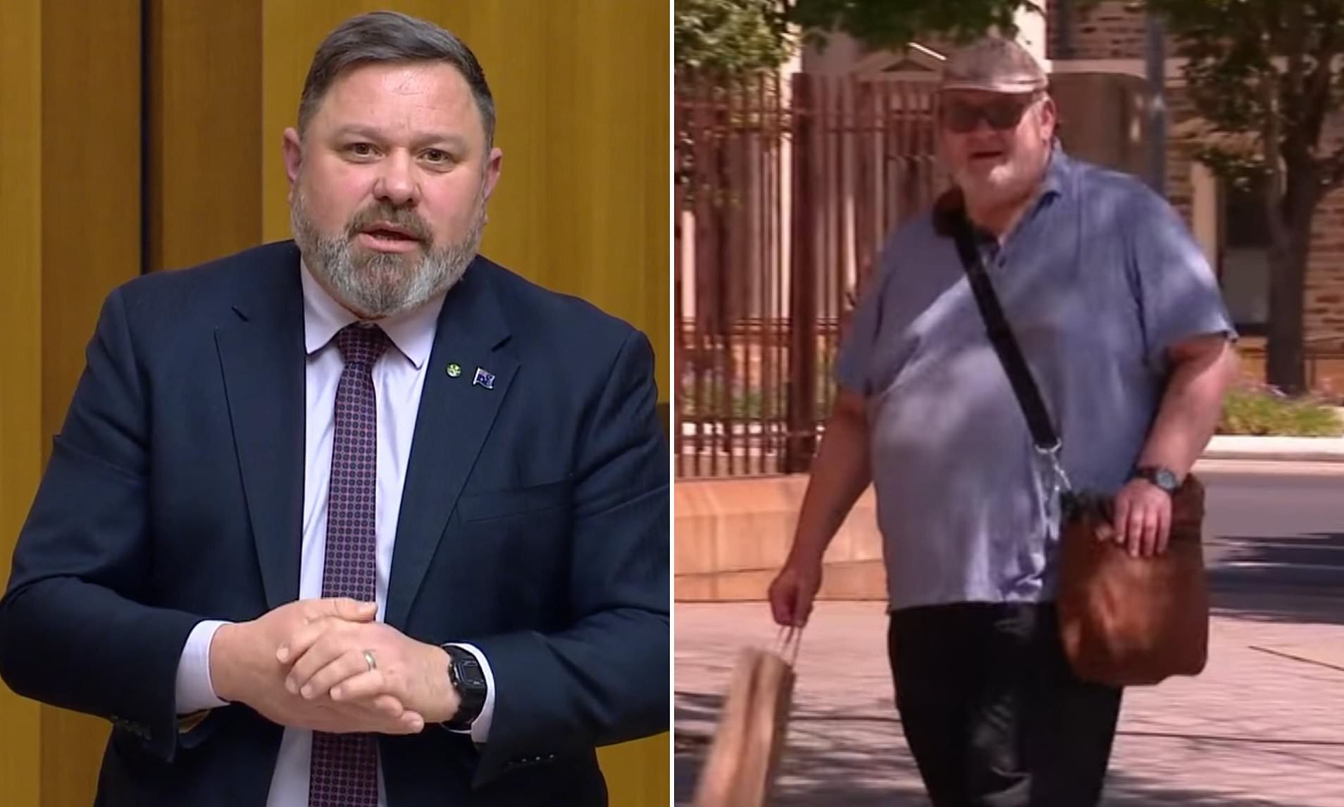 Accused MP harasser rants outside court after sending politician 10 ...