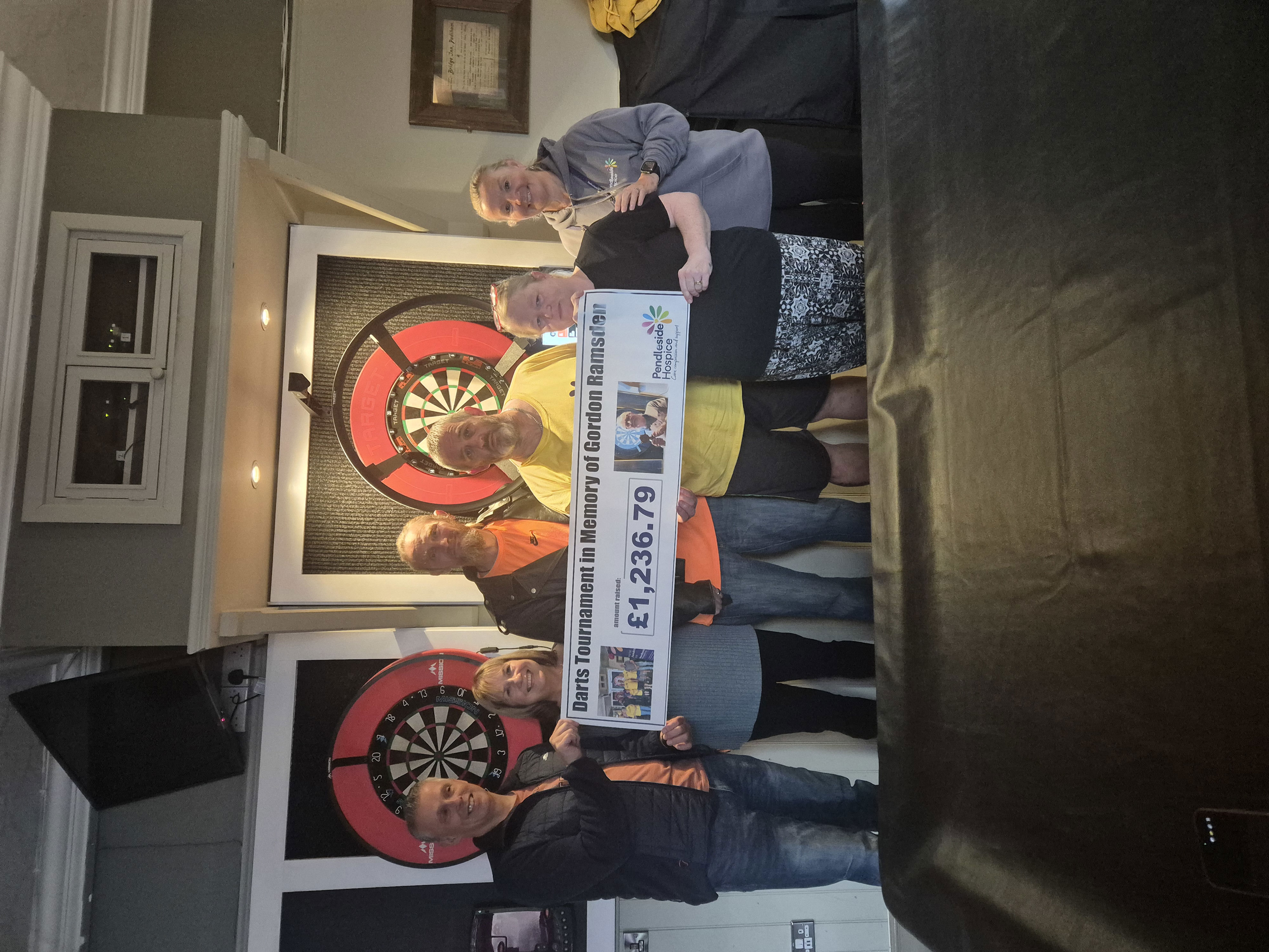 Darts team raises £1,236 in 10 hour marathon at Padiham's Bridge Inn pub