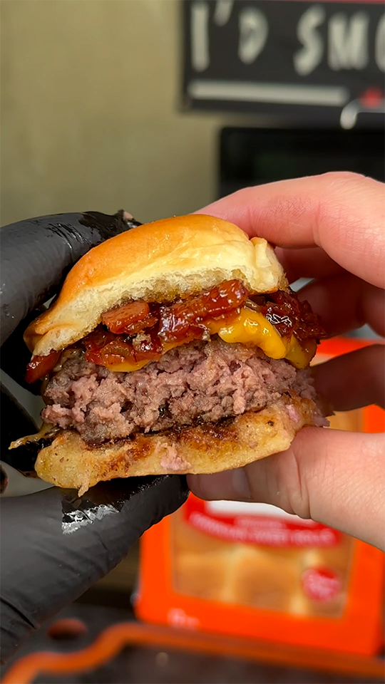 Bacon jam cheeseburger sliders